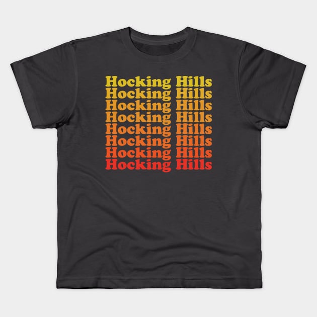 Hocking Hills State Park Ohio Retro Kids T-Shirt by PodDesignShop